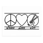Peace Love and Art Postcard