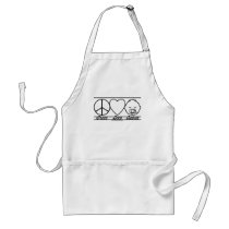 Peace Love and Babies Apron