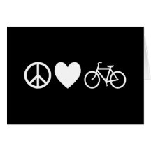 Peace Love and Bicycles Cards