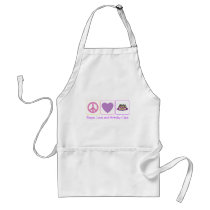Peace, Love and Birthday Cake Apron