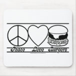 Peace Love and Burgers mousepads