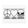 Peace Love and Burgers Postcards
