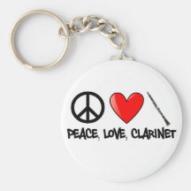 Peace, Love, and Clarinet Keychains