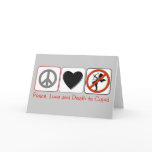 Peace Love and Death to Cupid cards
