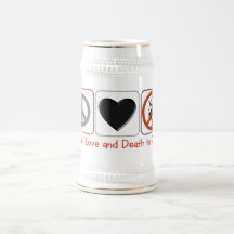 Peace Love and Death to Cupid Coffee Mug