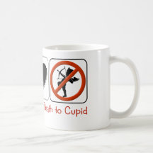 Peace Love and Death to Cupid Mugs