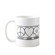 Peace Love and Doughnuts Coffee Mug