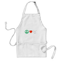 Peace Love and Economics Aprons