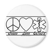Peace Love and EMTs Magnets