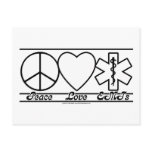Peace Love and EMTs postcards