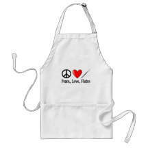 Peace, Love, and Flutes Apron