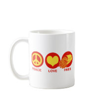 Peace Love and Fries Mugs
