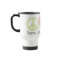 Peace, Love and Gymnastics Brunette Mug