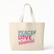 Peace Love and Happiness Canvas Bag