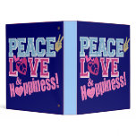 Peace Love and Happiness binders