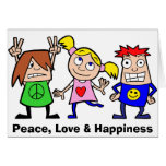 Peace Love and Happiness Cards