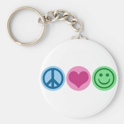 Peace Love and Happiness Key Chain