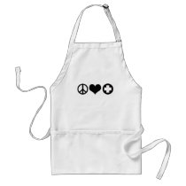 Peace Love and Health Care black Aprons