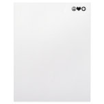 Peace Love and Health Care black Personalized Letterhead