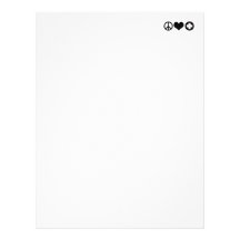 Peace Love and Health Care black Personalized Letterhead