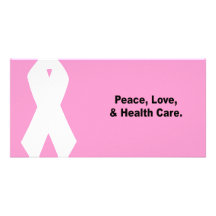 Peace, Love, and Health Care Personalized Photo Card