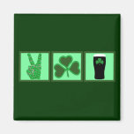 Peace,love and Irish beer Magnets