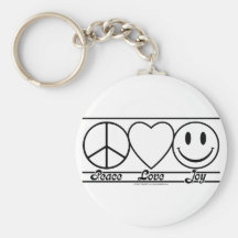 Peace Love and Joy Keychain