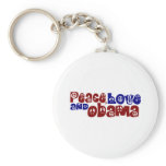 Peace Love And Obama Key Chains