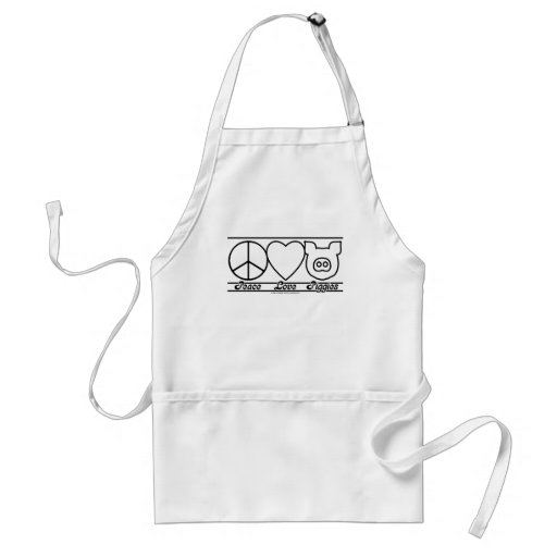 Peace Love and Piggies Aprons