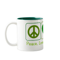 Peace, Love and Shamrocks Mugs