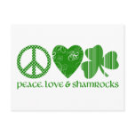 Peace, Love and Shamrocks Postcard