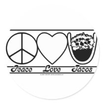 Peace Love and Tacos Sticker