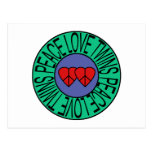 Peace Love and Twins - Circle Postcards