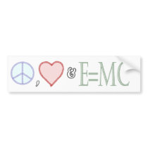 Peace, Love and Understanding Bumper Stickers