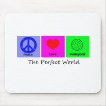 Peace Love and Volleyball Mouse Pads