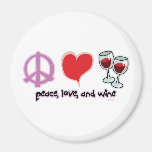 Peace, Love, and Wine Magnets