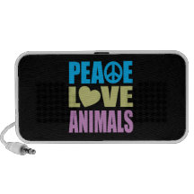 Peace Love Animals Portable Speakers
