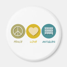 Peace Love Antiques Refrigerator Magnets