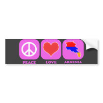 Peace Love Armenia Bumper Sticker