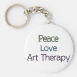 Peace, Love, Art Therapy Keychains