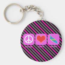 Peace Love Aruba Keychain