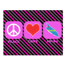 Peace Love Aruba Postcard