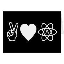 Peace Love Atheism Cards