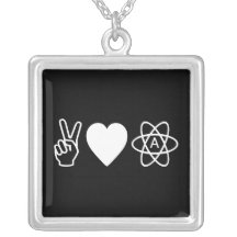 Peace Love Atheism Necklace