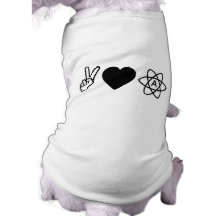 Peace Love Atheism Pet Tshirt