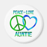 Peace Love Auntie Magnet