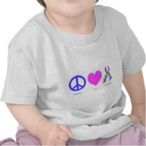 Peace. Love. Autism. (pastel coloured) Infant Shirts