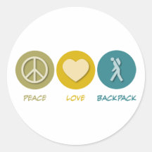 Peace Love Backpack Stickers