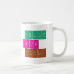 Peace Love Bacon Bright Colours Design Coffee Mugs