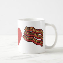 Peace Love Bacon Coffee Mug